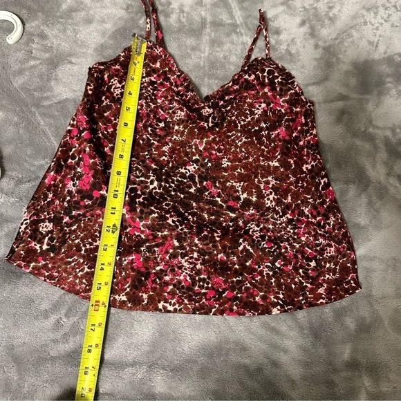 Wilfred Ruffle Camisole size XXS Floral Ptna Brown/E. Fuchsia - Picture 11 of 14
